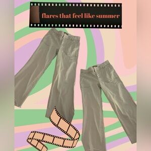 Democracy Cream/Beige Flare Pants
